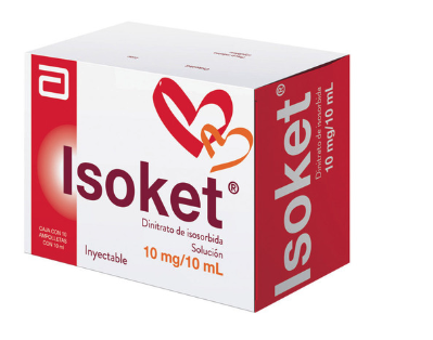 Isosorbida dinitrato de. Solución Inyectable Cada ml contiene: Dinitrato de isosorbida 1 mg Envase con 10 apolletas con 10 ml (10 mg/10 ml)